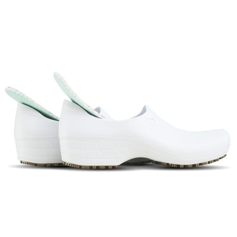 Sticky SSW-US-BCA-8 Nursing Shoes Women - Chefs - Kitchen - Nurses - Clogs for Work - Waterproof Non Slip (White, 8) - Image 5